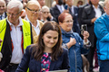 Patsaan paljastus.
Sanni Granh-Laasonen, eduskunnan Karjala-kerhon puheenjohtaja ja evakkopatsasprojektin suojelija, kansanedustaja.